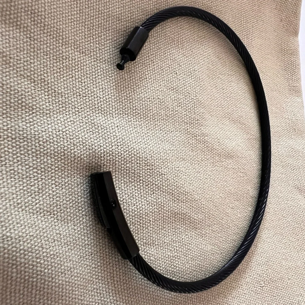 Lot Of 3 NWOT Black Stainless Steel IP Bracelets From Nordstrom - Picture 3 of 9